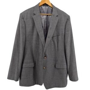 Men's Gray Houndstooth‎ Blazer Sport Coat Jacket Two Button Notch Lapel